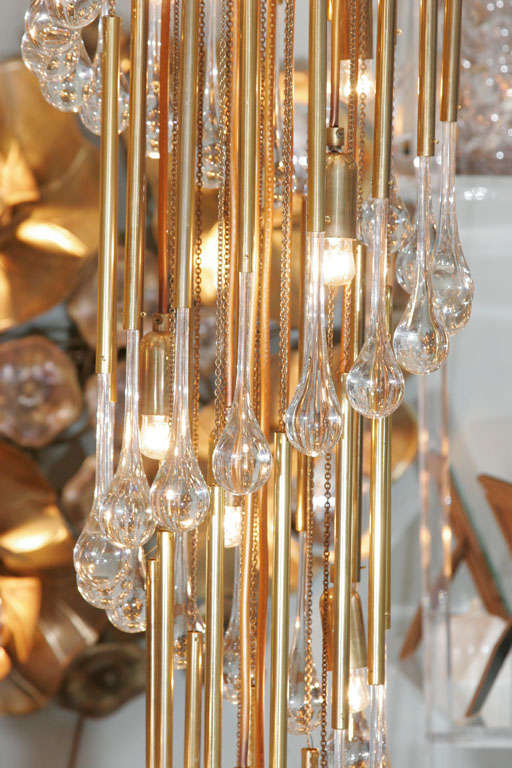 Glamourous 'Waterfall' comprising of seven-tiers of gold and crystal drops.